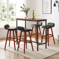 Bar Table & Stool Set – 5 Pieces, Brown & Black