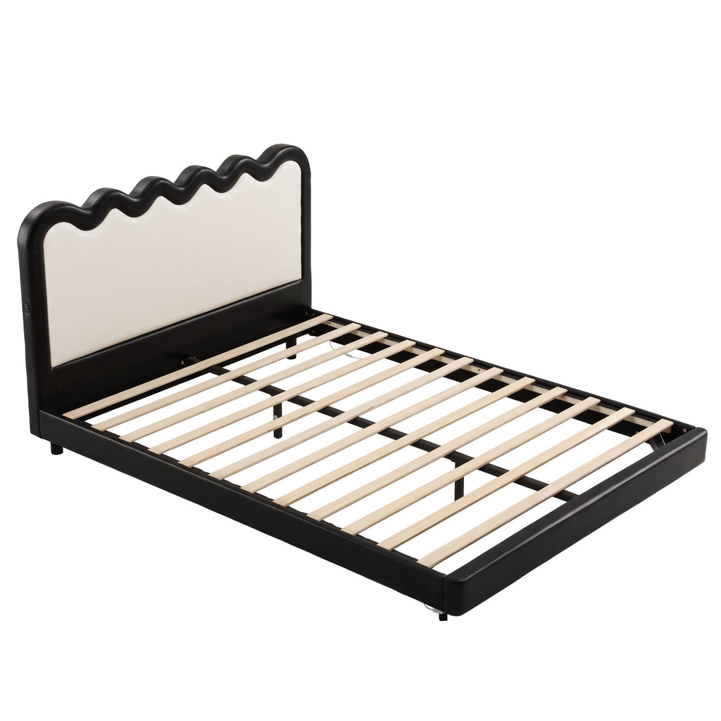 Bed Frame – Double, Floating, RGB LED & USB Charging