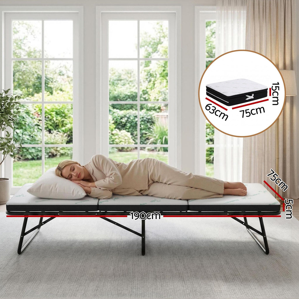 Tri-Fold Foam Mattress – Single, 5 cm