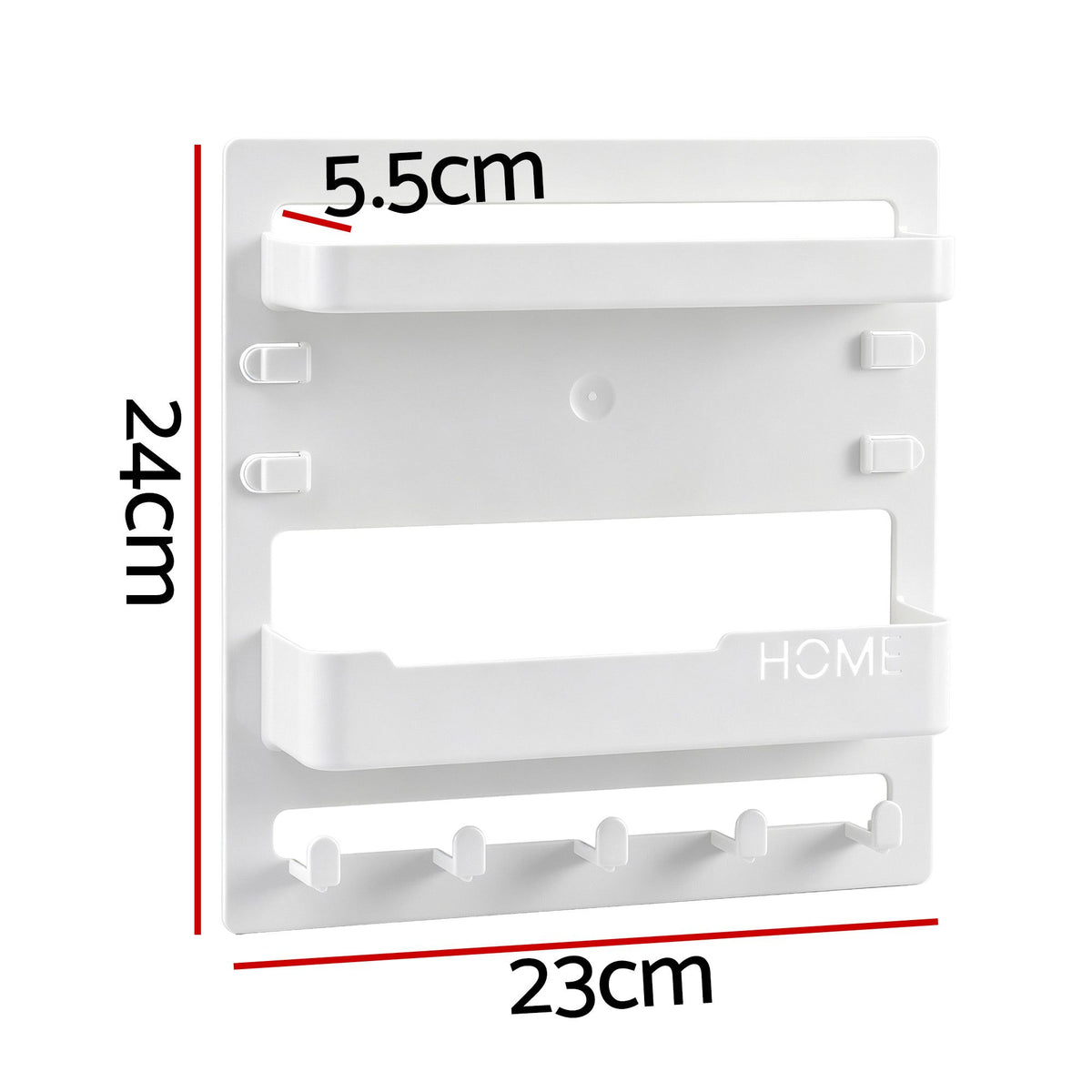 Bedside Wall Shelf – Self-Adhesive, White