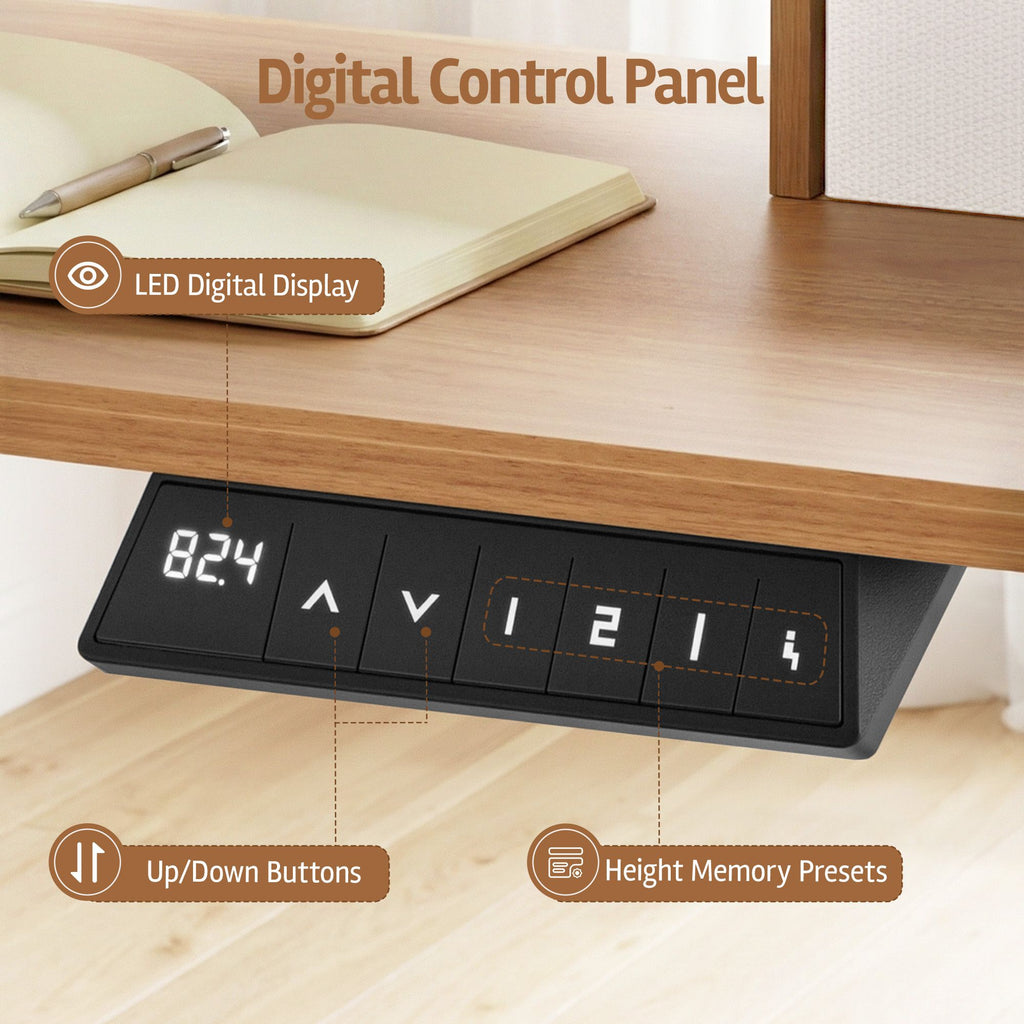 Electric Standing Desk – 120 cm, Oak