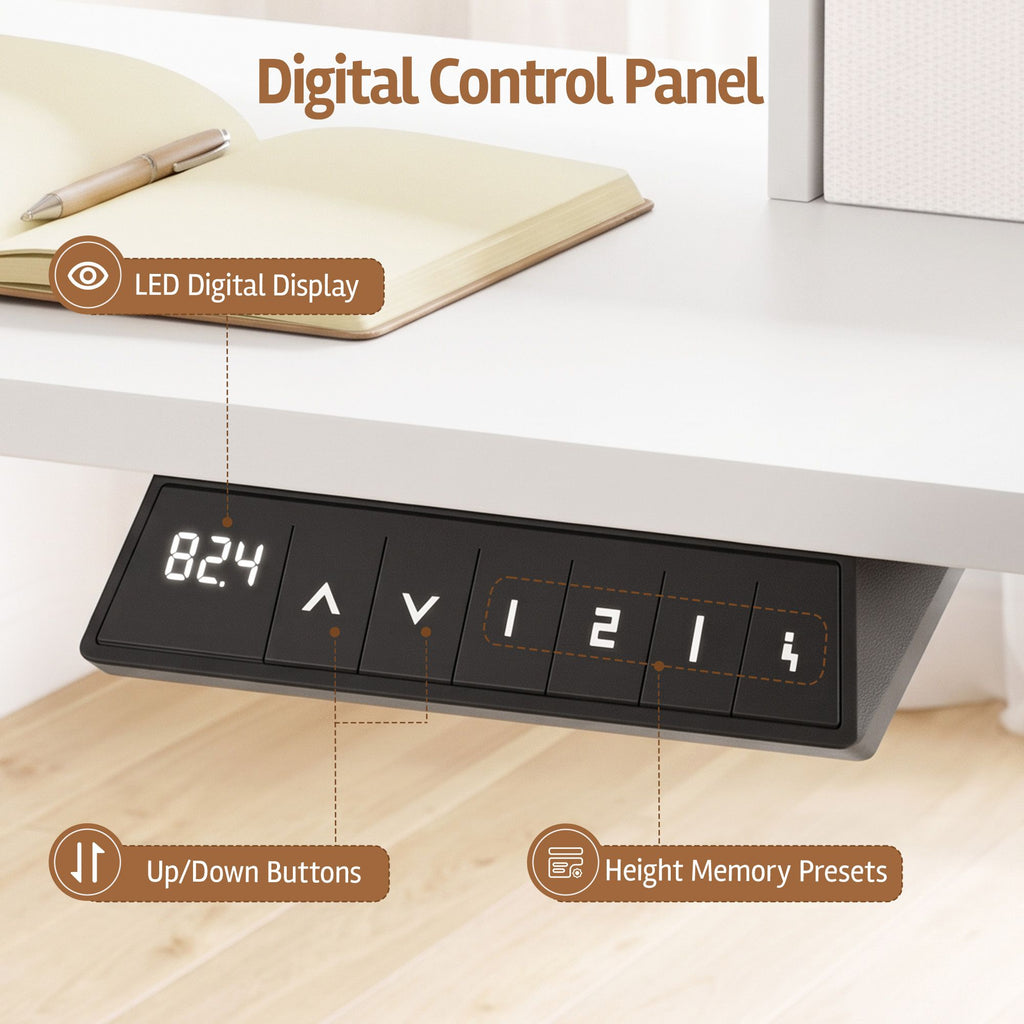 Electric Standing Desk – 120 cm, White