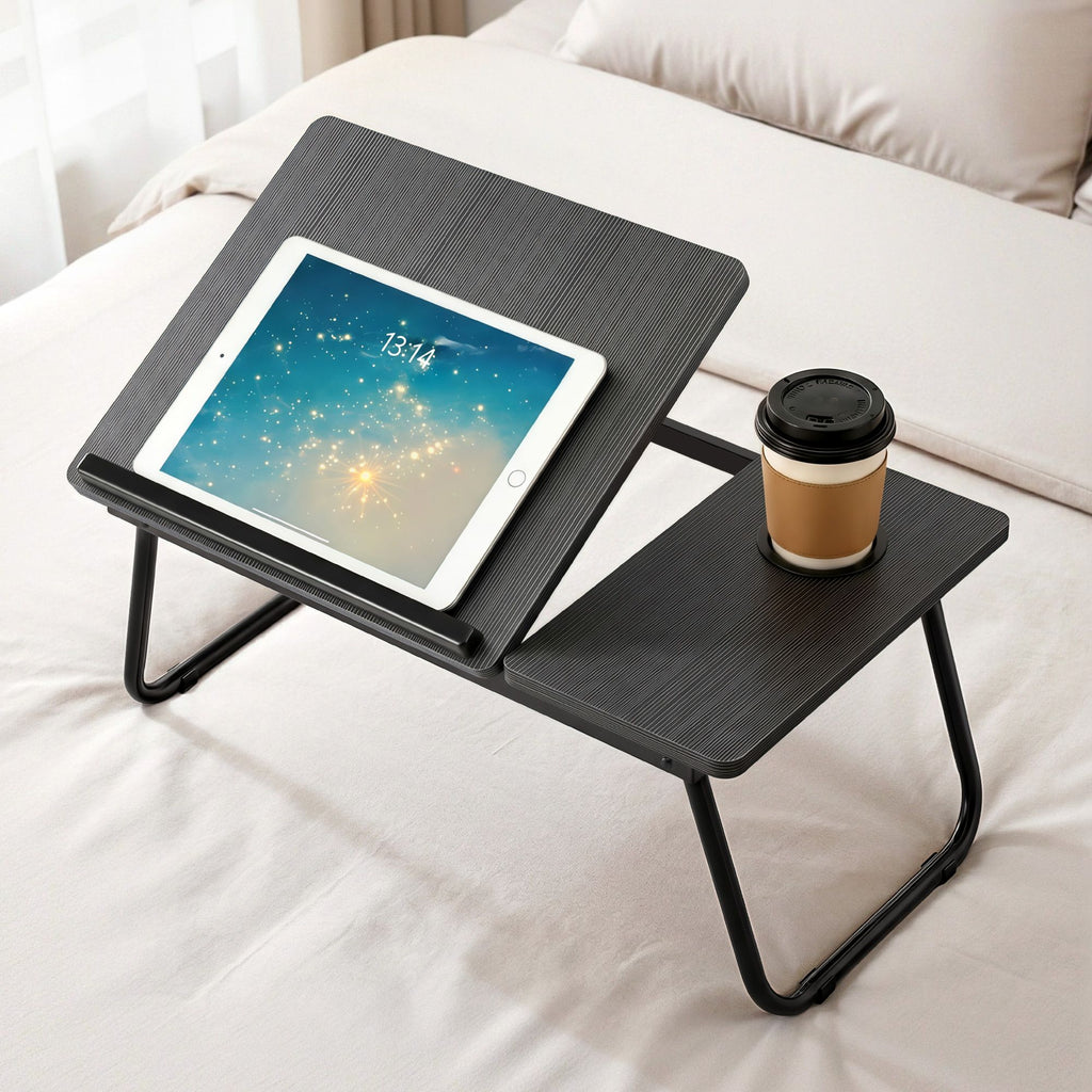 Laptop Bed Desk – Foldable, Black