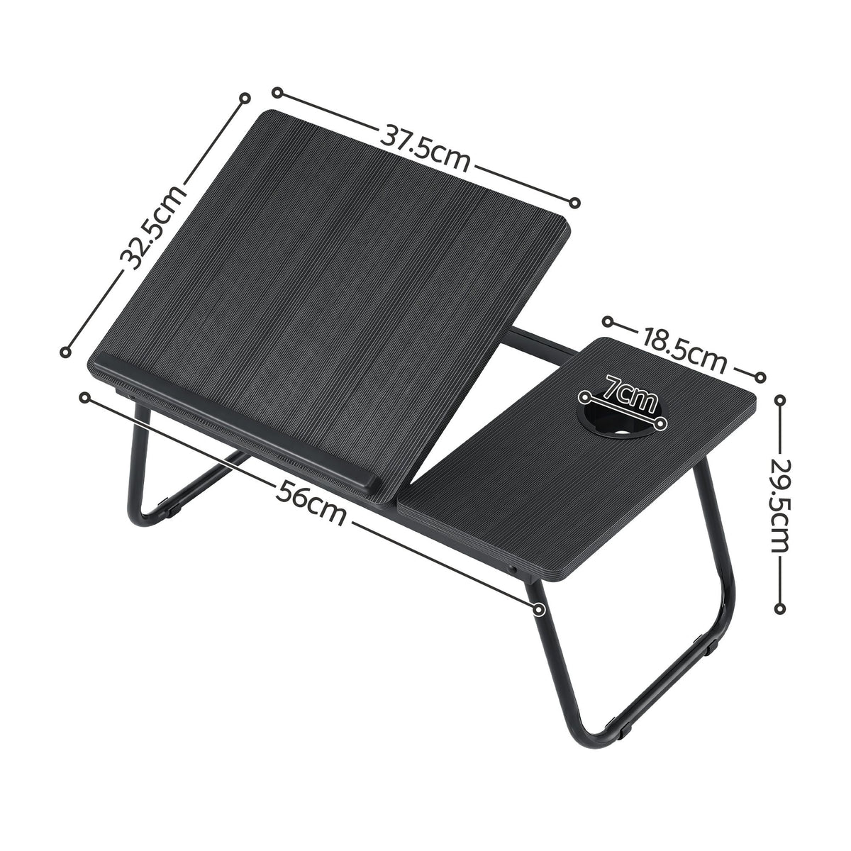 Laptop Bed Desk – Foldable, Black