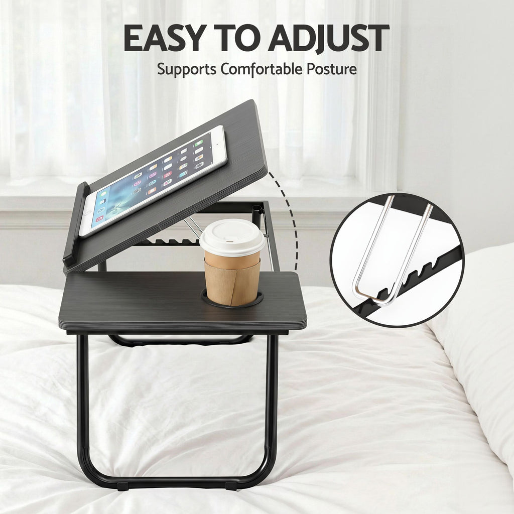 Laptop Bed Desk – Foldable, Black