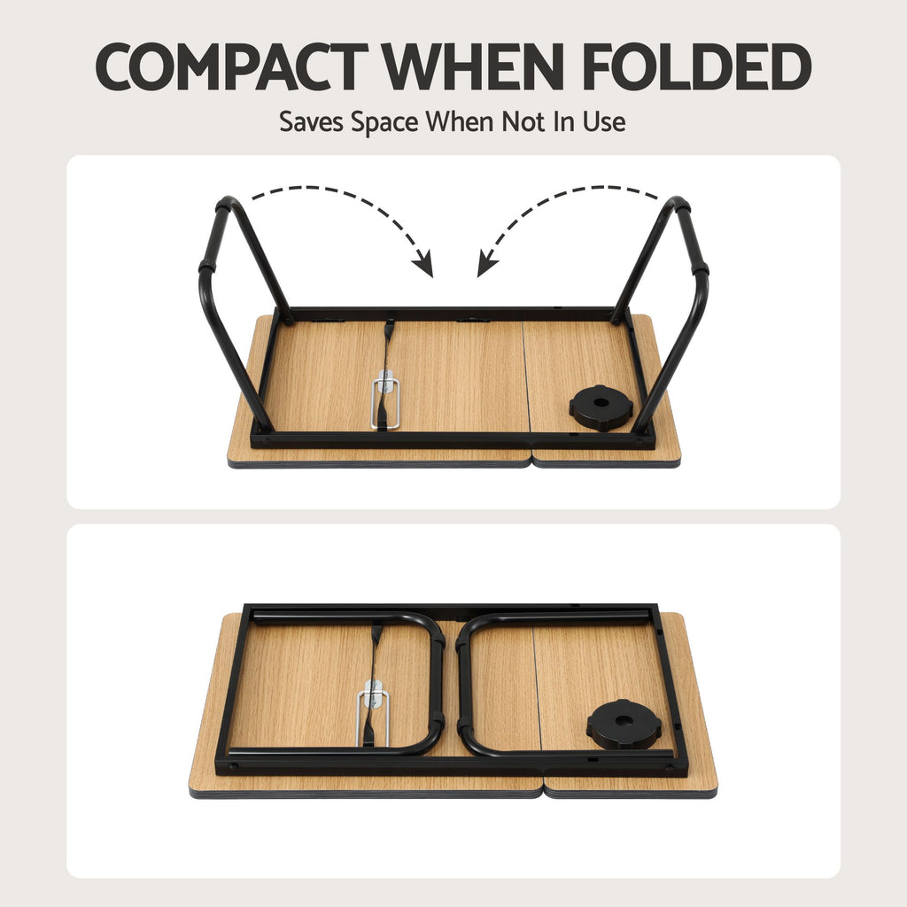 Laptop Bed Desk – Foldable, Black