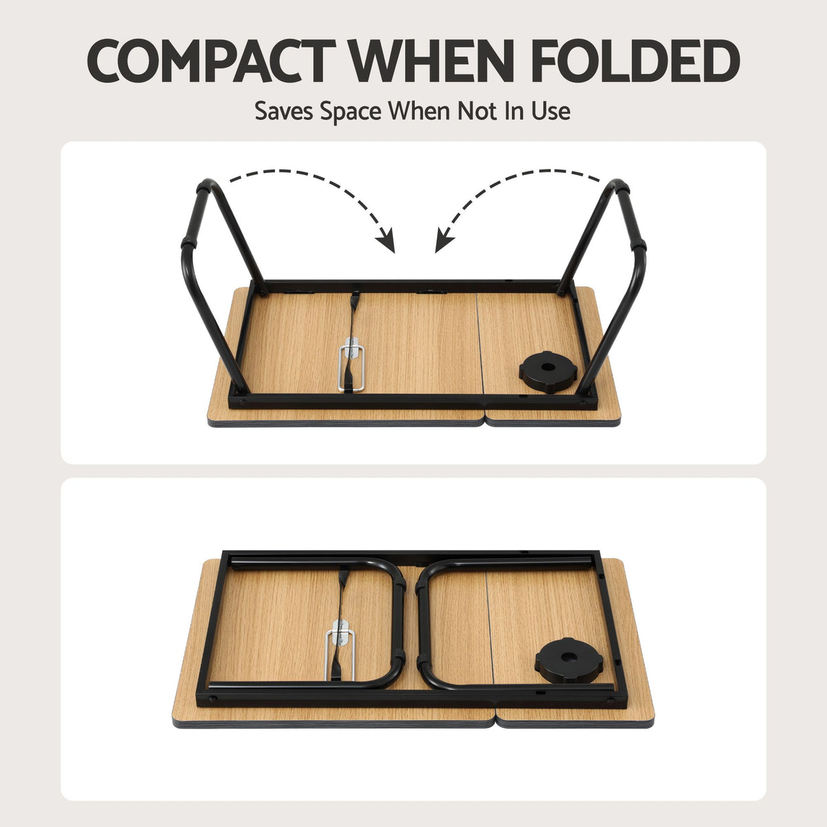 Laptop Bed Desk – Foldable, Black