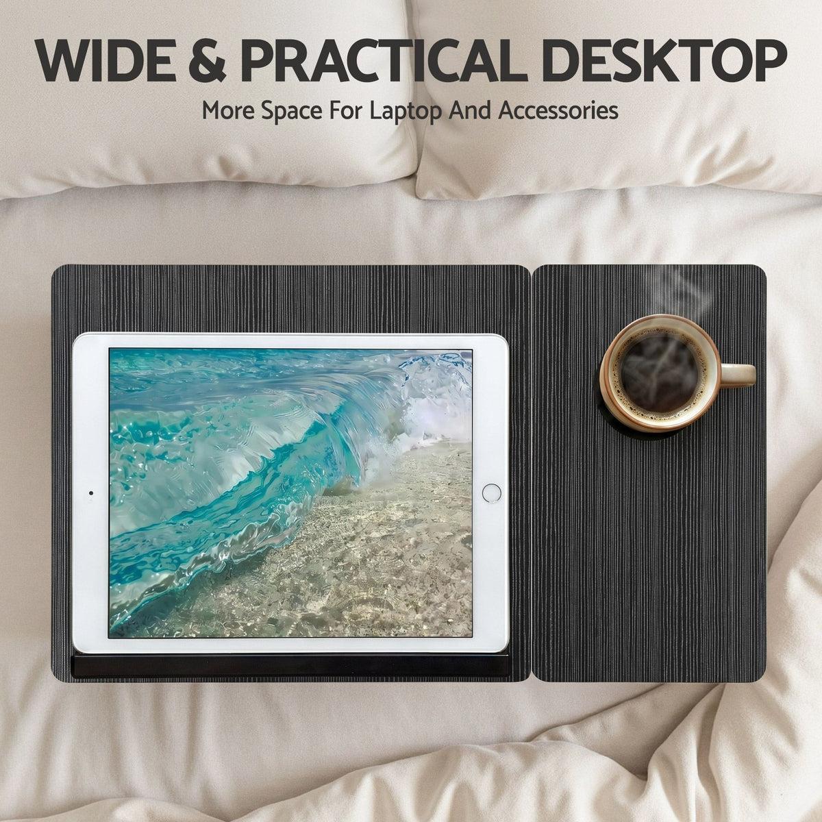 Laptop Bed Desk – Foldable, Black