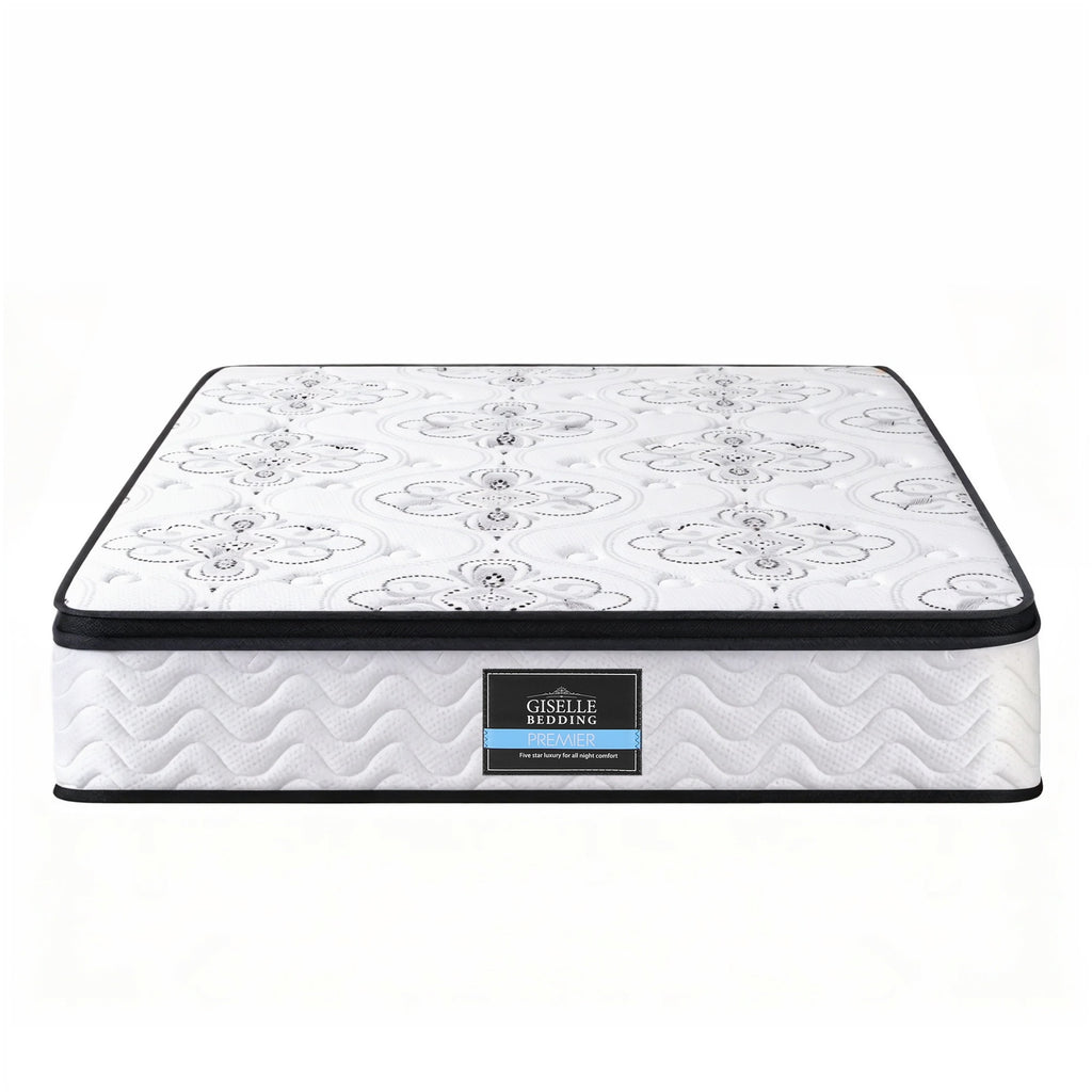 Giselle Bedding Double Mattress 30cm Pocket Spring Euro Top Medium Firm Foam