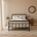 Artiss LEO Metal Bed Frame - Black - King Single
