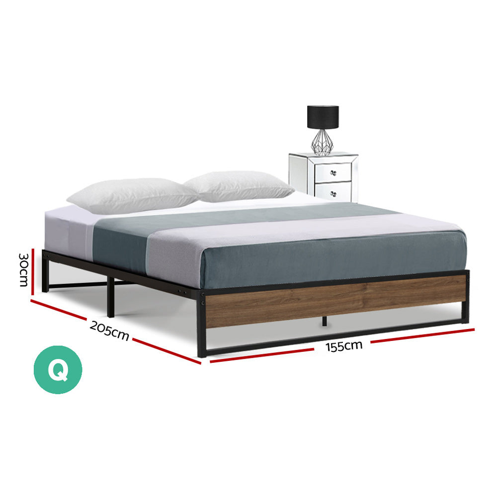 Artiss OSLO Metal Bed Frame - Black