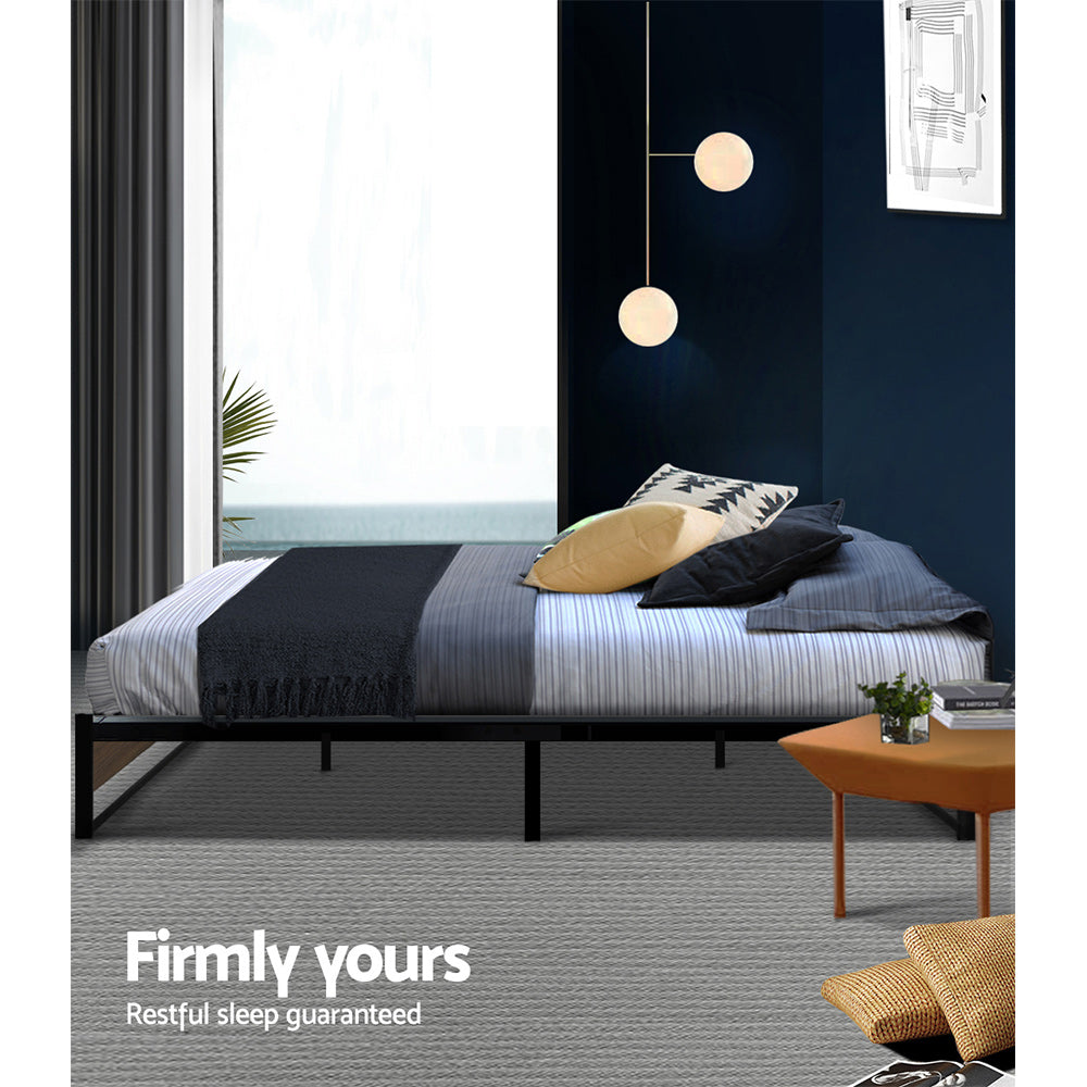 Artiss OSLO Metal Bed Frame - Black