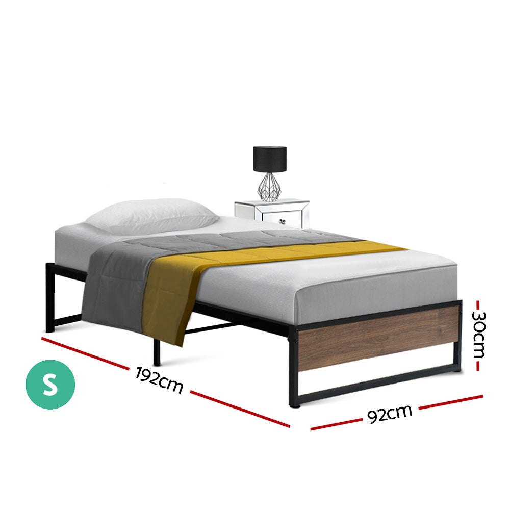 Artiss OSLO Metal Bed Frame - Black