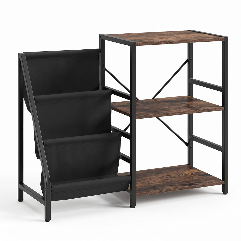Record Player Stand with Vinyl Storage – 3 Tiers