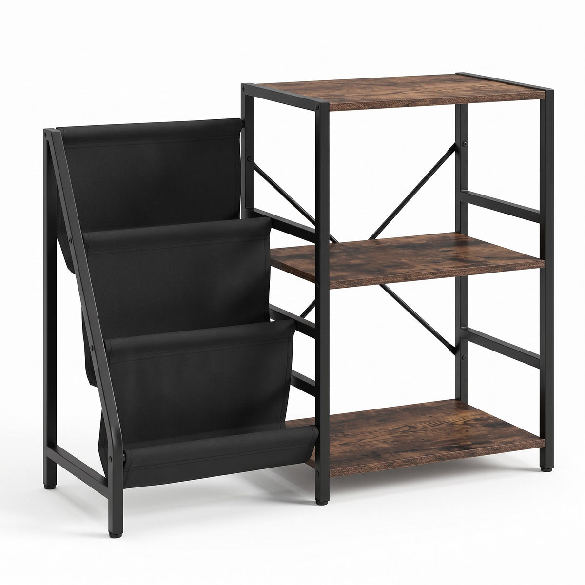 Record Player Stand with Vinyl Storage – 3 Tiers