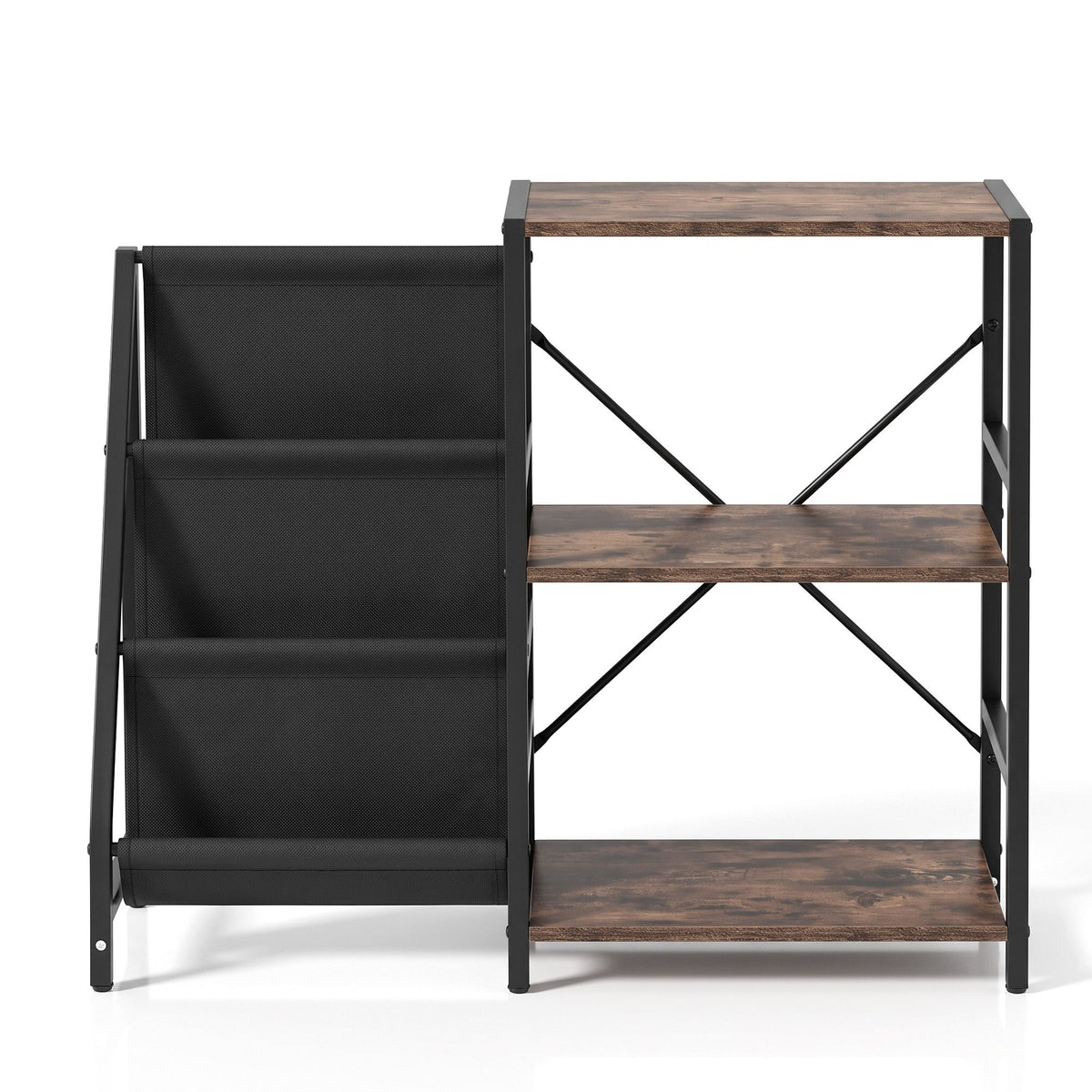 Record Player Stand with Vinyl Storage – 3 Tiers