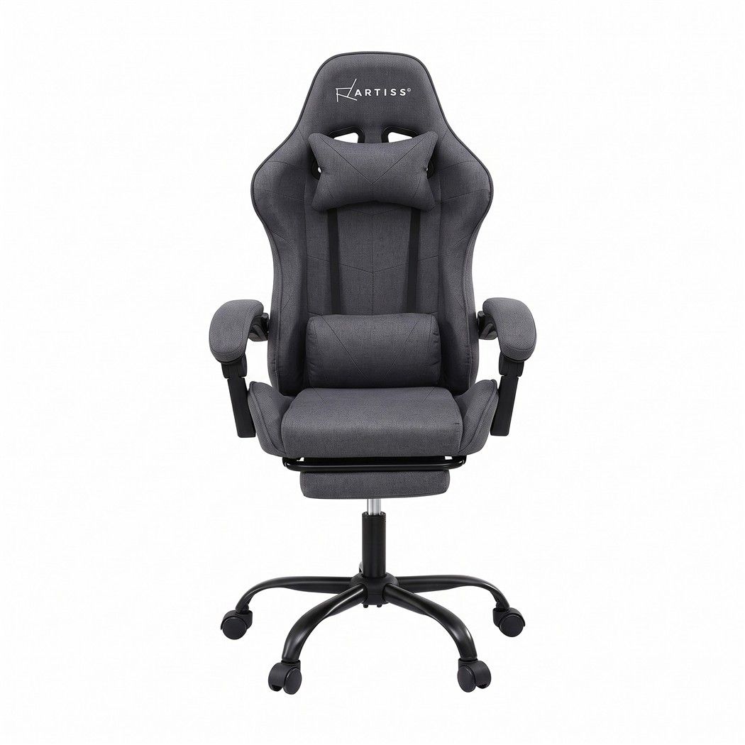 Gaming Chair with Massage – Dark Grey Fabric