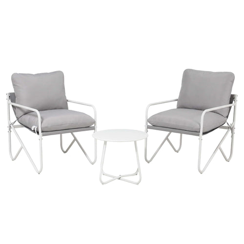 3-Piece Outdoor Bistro Set – Grey