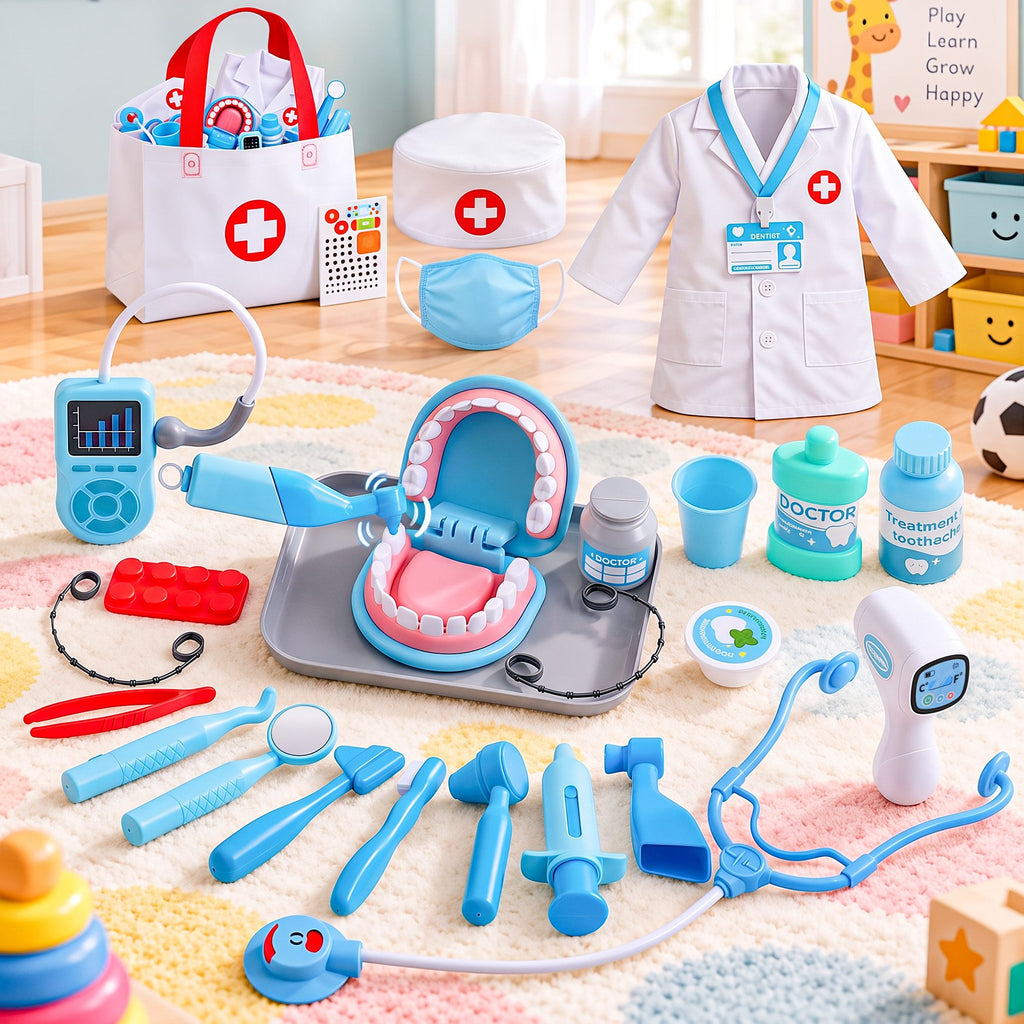 Kids Doctor & Dentist Play Set (30 Pieces)