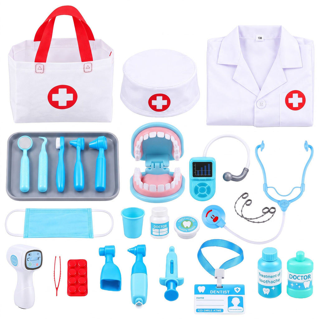 Kids Doctor & Dentist Play Set (30 Pieces)
