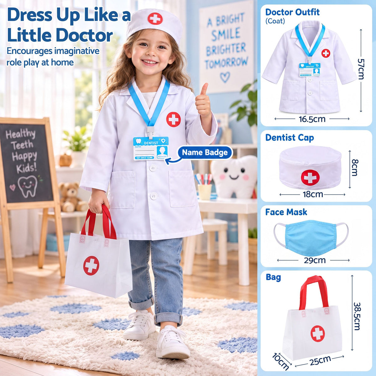 Kids Doctor & Dentist Play Set (30 Pieces)