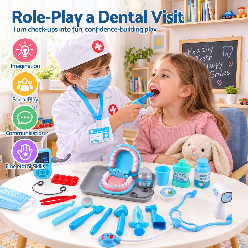 Kids Doctor & Dentist Play Set (30 Pieces)