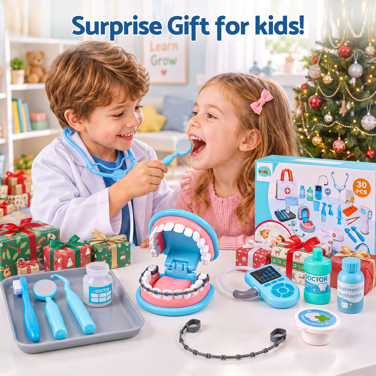 Kids Doctor & Dentist Play Set (30 Pieces)