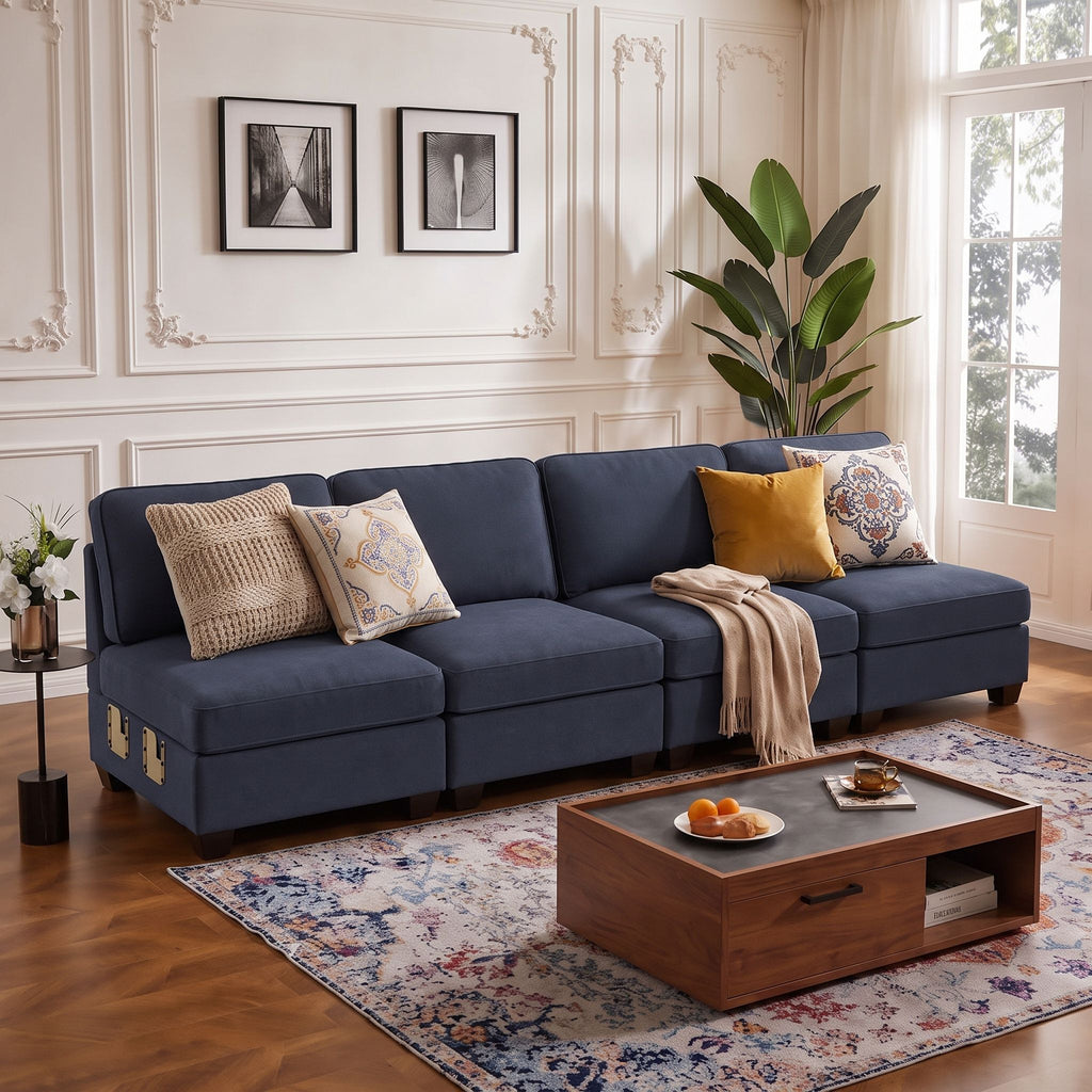 Modular Sofa – 4-Seater, Dark Grey