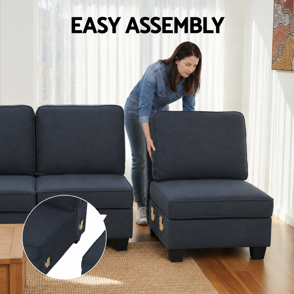 Modular Sofa – 4-Seater, Dark Grey