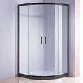 Shower Screen & Base – Curved, Black, 90 × 90 cm