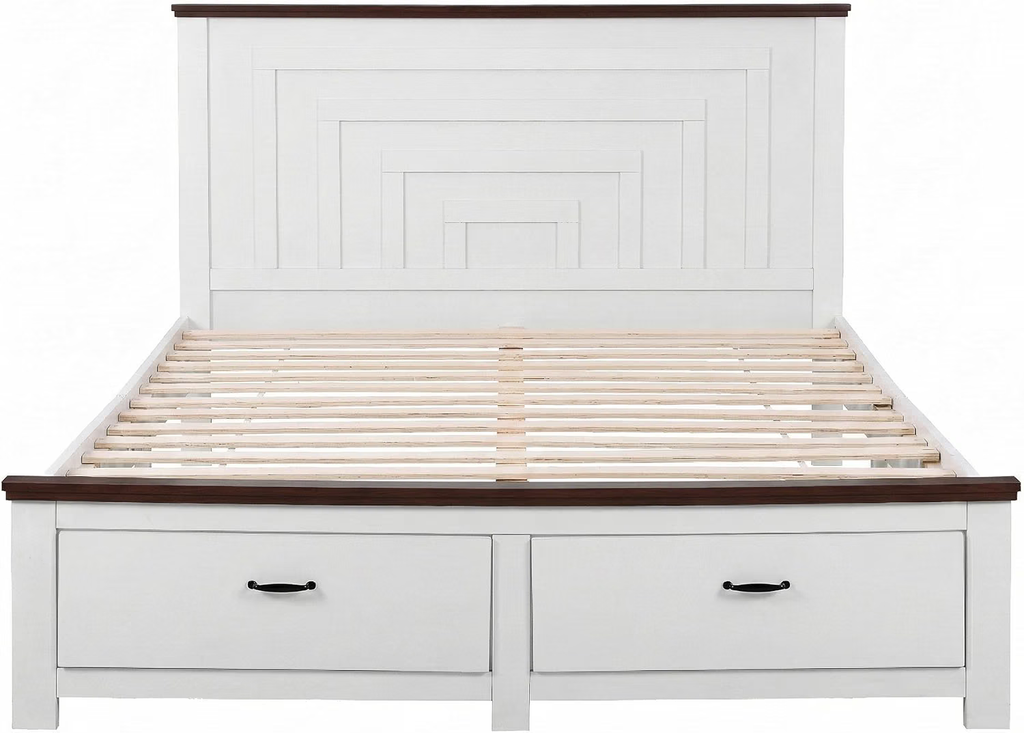 Bed Frame with 2 Bedside Tables – Double, Wood