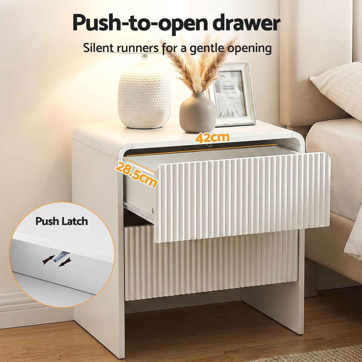 Bed Frame with 2 Bedside Tables – Double, Wood